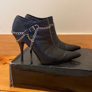 Black heeled booties